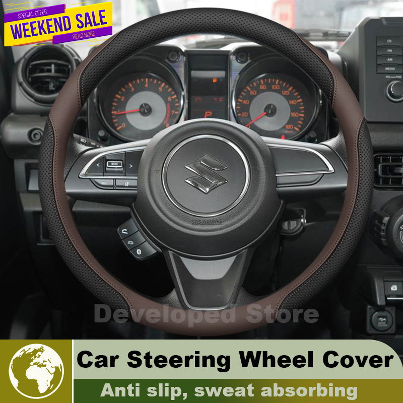 Car Steering Wheel Cover Anti Slip Breathable - スズキ ジムニー JB64 JB74 ノマデ JC74