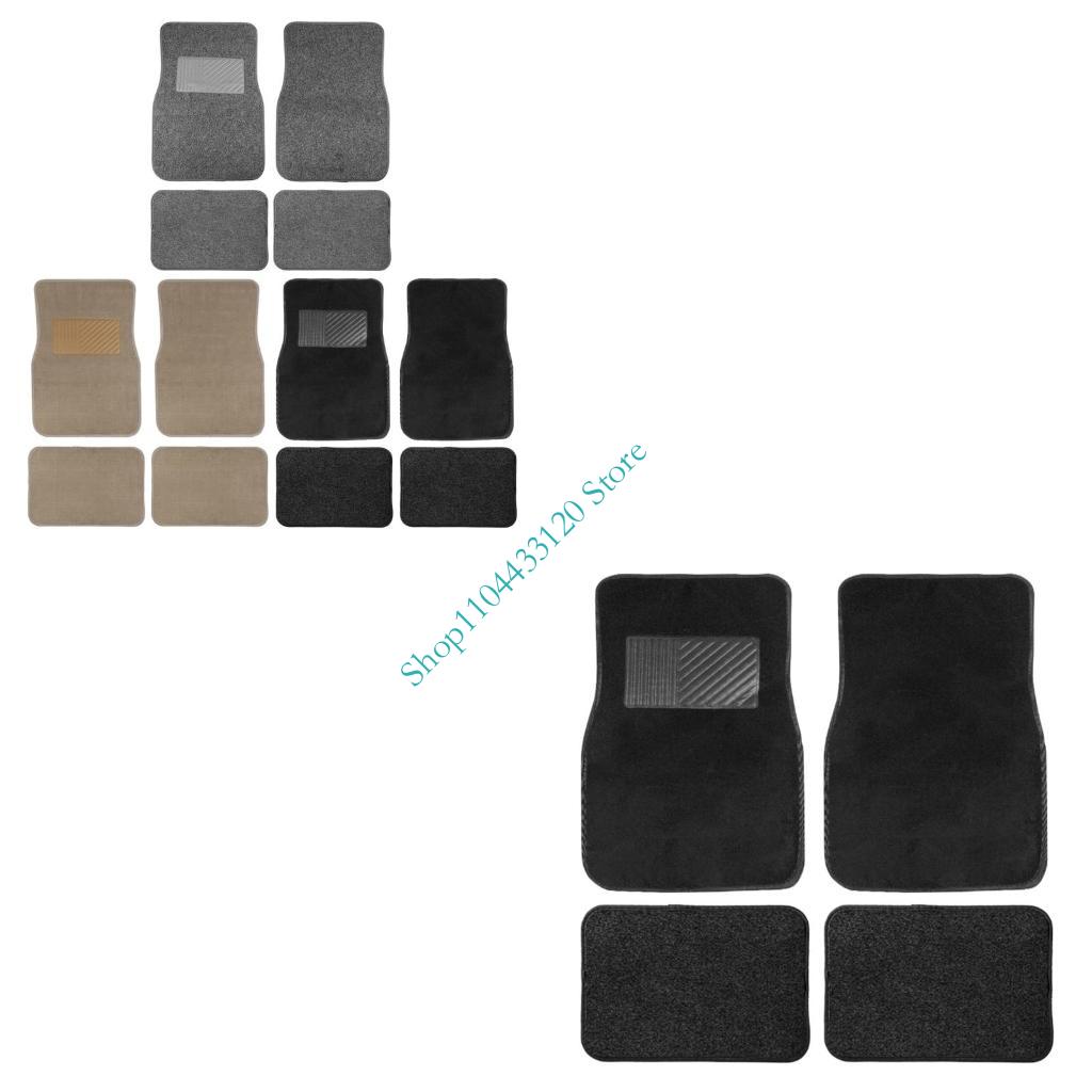 Car Floor Mats Universal Waterproof Leather - 0XXD 4 個ユニバーサルカーフロアマット PVC 植毛オールシーズン防水滑り止めほとんどの車にフィット
