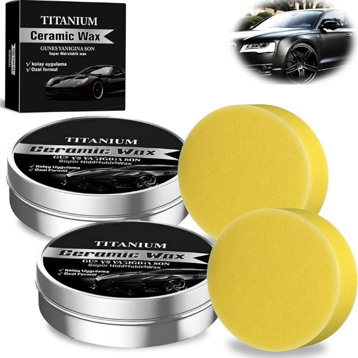 Car Scratch Repair Polishing Wax Paste - チタンセラミックワックスカーコーティング研磨クリームセット自動車傷修復除去剤ペースト保護ポリッシュ車両塗装ケア
