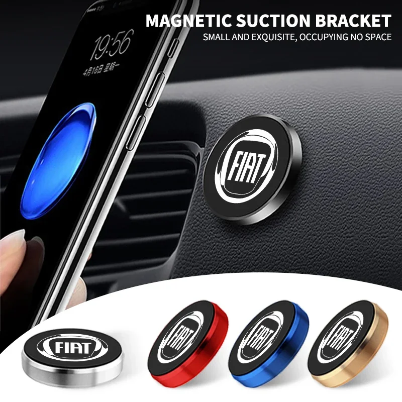Magnetic Phone Holder For Car Vent - ミニ車載電話ホルダーエアベントスマートフォンモバイルスタンド磁気ブラケットフィアットスティロブラボー500プントパンダポンドアバルトドブロ用