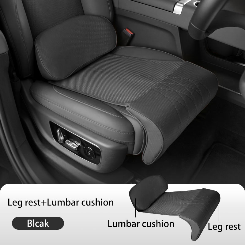 Memory Foam Car Neck Pillow Lumbar Support - ナッパレザーレッグサポートエクステンションシートカバーメモリーフォームエクステンダークッション背もたれ付き車内アクセサリーユニバーサルカー