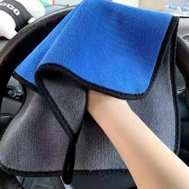 Microfiber Car Drying Towel Super Absorbent - 洗車タオル 1/5 個マイクロファイバー超吸収性車のクリーニングクロス乾燥両面自動車タオルカーケアディテール