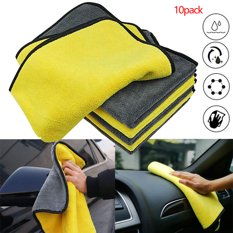 Microfiber Car Drying Towel Super Absorbent - 特厚車用マイクロファイバー乾燥タオル 吸水性抜群 車洗浄タオル 再利用可能 マイクロファイバークリーニングクロス ダストクロス