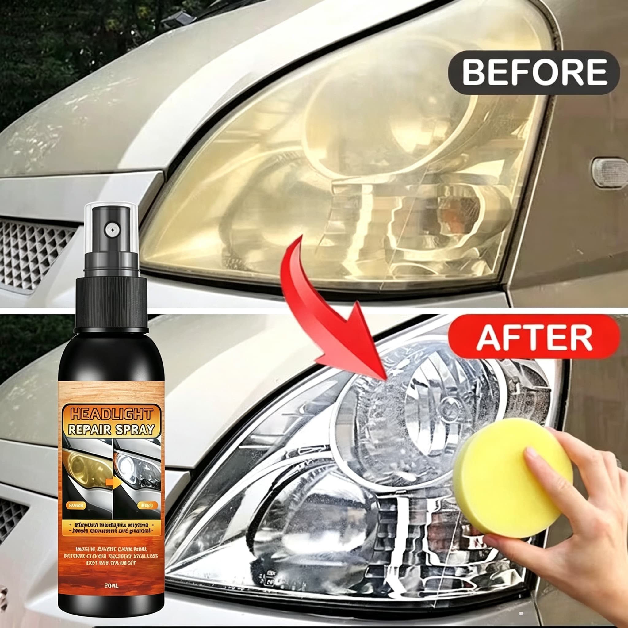 Car Scratch Repair Polishing Wax Paste - 車のランプ修復研磨キット - ヘッドライト傷除去剤＆酸化クリーナー修理ペースト（ヘッドランプアセンブリ用研磨ワックス）