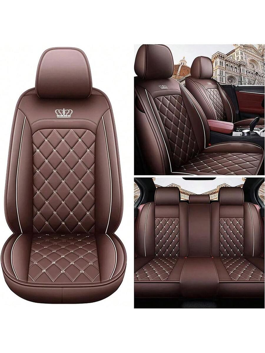 PUレザーカーシートカバー フロントリア兼用 5席用 プロテ - Leather Car Seat Covers Full Set Universal のレビューと価格