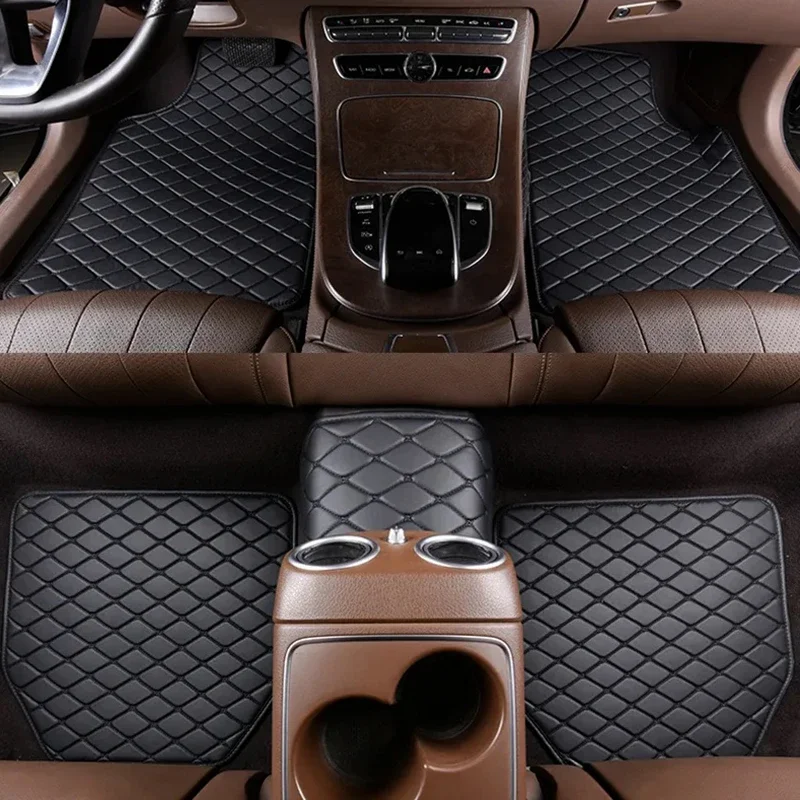 車のフロアマット 5 個 PU レザーユニバーサル品質防水自 - Car Floor Mats Universal Waterproof Leather のレビューと価格