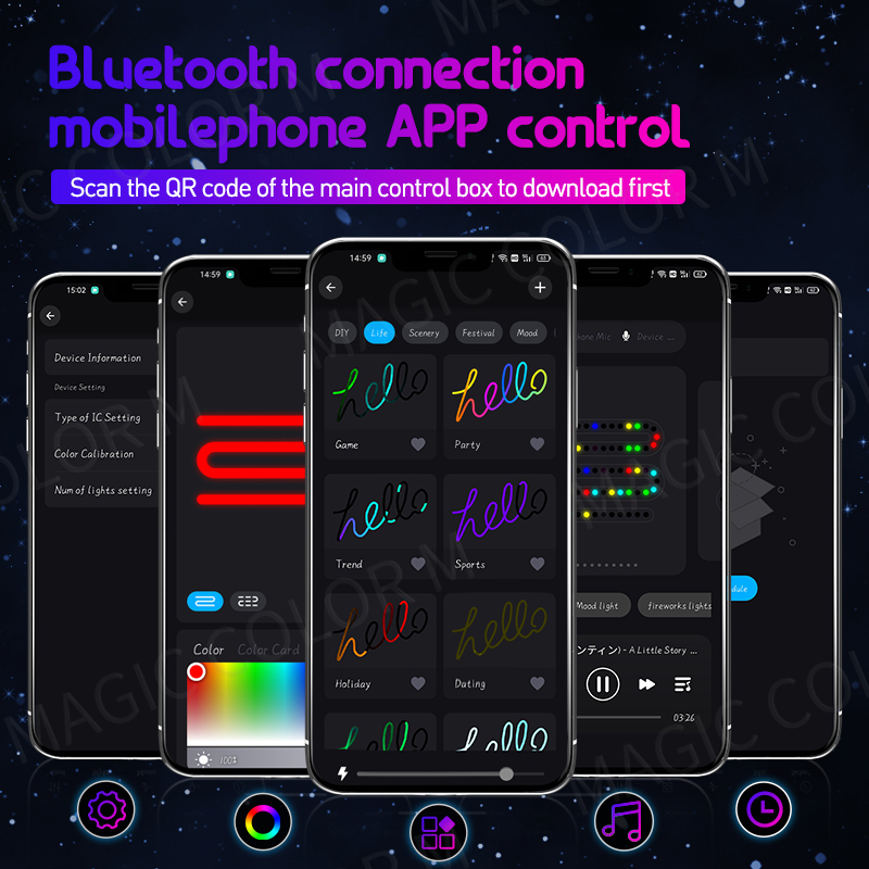 Vegetting 140 センチメートル車のアンビエントラ - Led Ambient Interior Car Lights App Control のレビューと価格