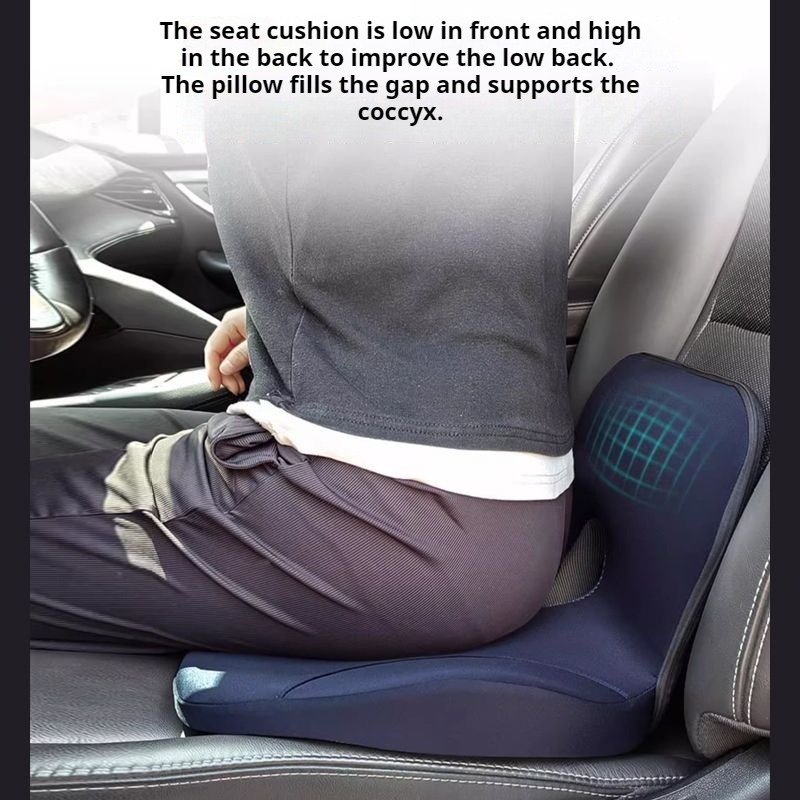 車のメイン運転席ブースターシートクッション低反発クッションリ - Memory Foam Car Neck Pillow Lumbar Support のレビューと価格