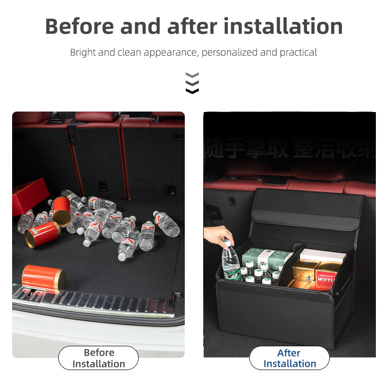ポルシェカイエンマカンパナメーラ高級車のトランク収納ボックス - Car Trunk Organizer Foldable Storage Box のレビューと価格
