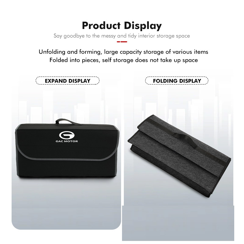 GAC MOTOR 折りたたみ式フェルト製カートランクオーガ - Car Trunk Organizer Foldable Storage Box のレビューと価格
