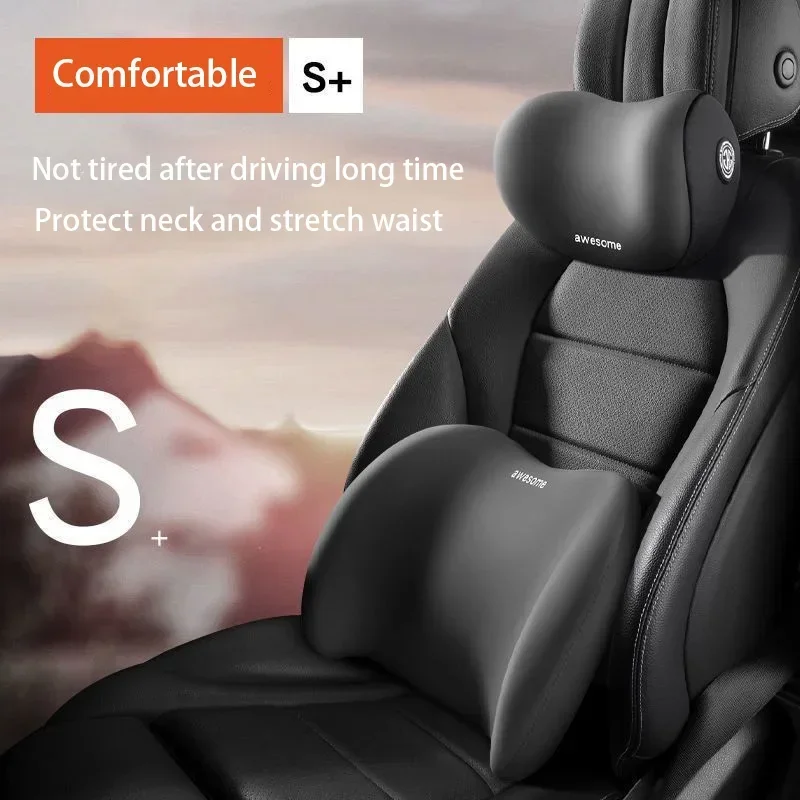 車用ネックピロープロテクター、メモリーフォームオートシートヘ - Memory Foam Car Neck Pillow Lumbar Support のレビューと価格