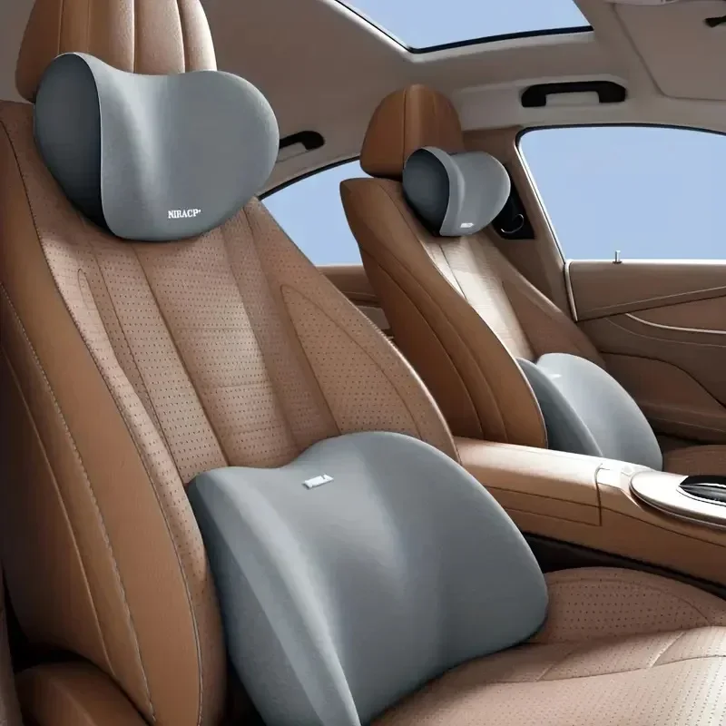 車用ネックピロープロテクター、メモリーフォームオートシートヘ - Memory Foam Car Neck Pillow Lumbar Support のレビューと価格