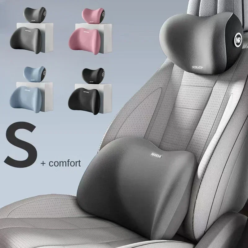 車用ネックピロープロテクター、メモリーフォームオートシートヘ - Memory Foam Car Neck Pillow Lumbar Support のレビューと価格