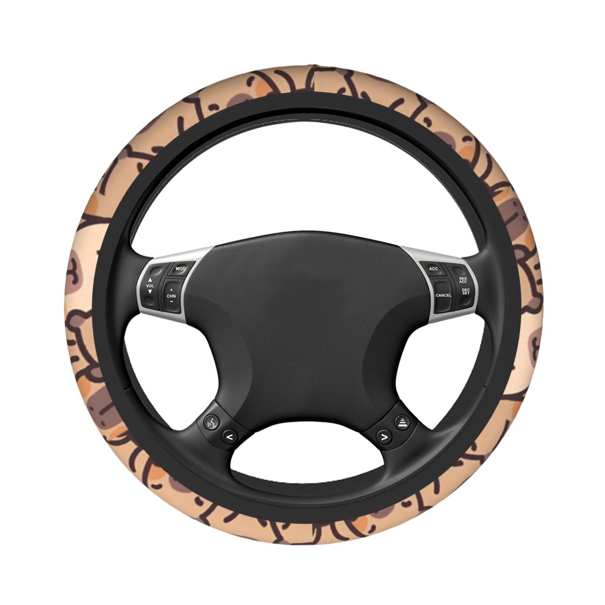 かわいいアニメカピバラ車のステアリングホイールカバー 38  - Car Steering Wheel Cover Anti Slip Breathable のレビューと価格