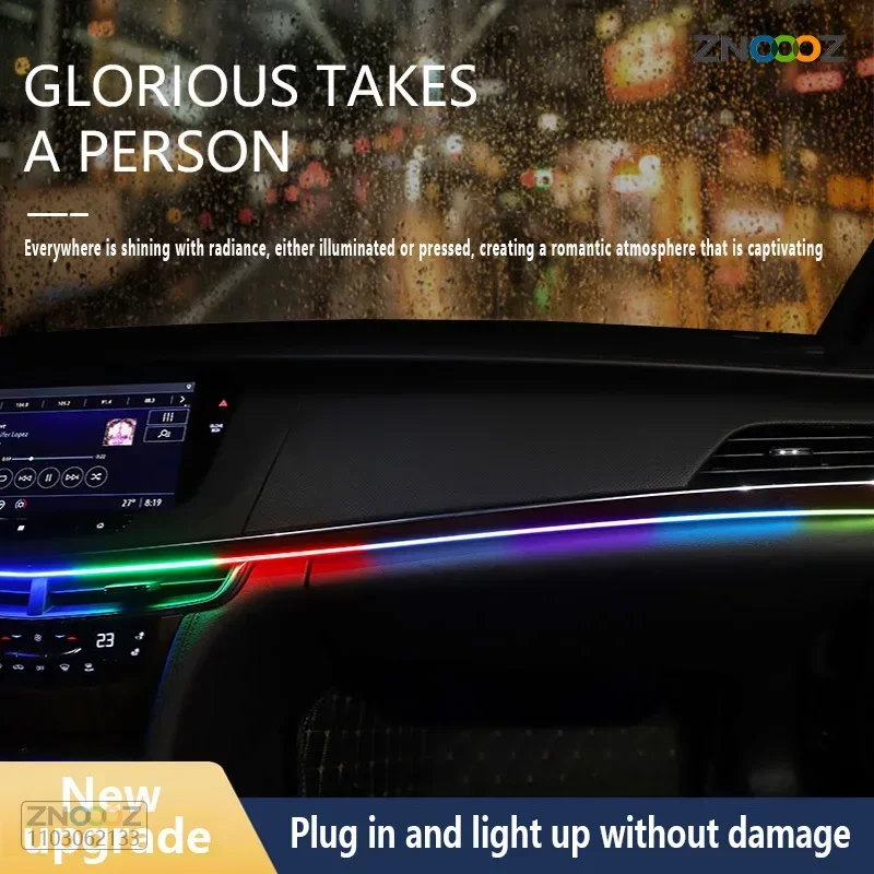 Znooz-車のインテリアrgb LEDアンビエントライト、 - Led Ambient Interior Car Lights App Control のレビューと価格