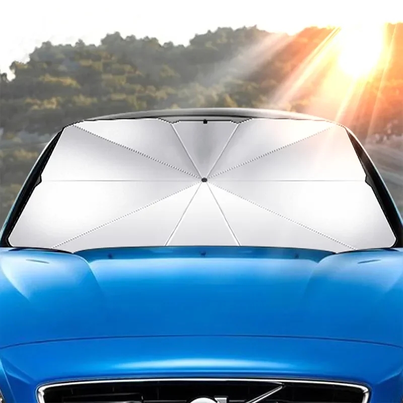 車のフロントガラス用サンシェード傘、折りたたみ式、断熱、夏用 - Car Sunshade Windshield Umbrella Foldable のレビューと価格