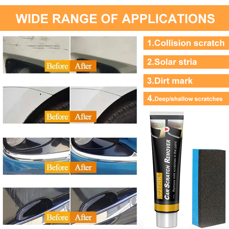 車のスクラッチリムーバーペイントケアツール自動スワールリムー - Car Scratch Repair Polishing Wax Paste のレビューと価格
