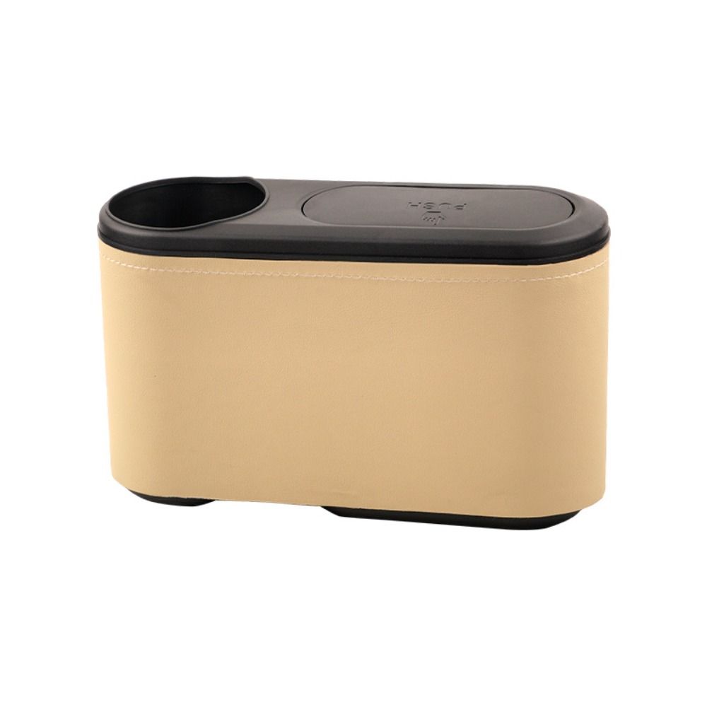 多機能蓋付き車用ゴミ箱漏れ防止防水カップホルダーABSドアサ - Waterproof Car Trash Can With Lid のレビューと価格