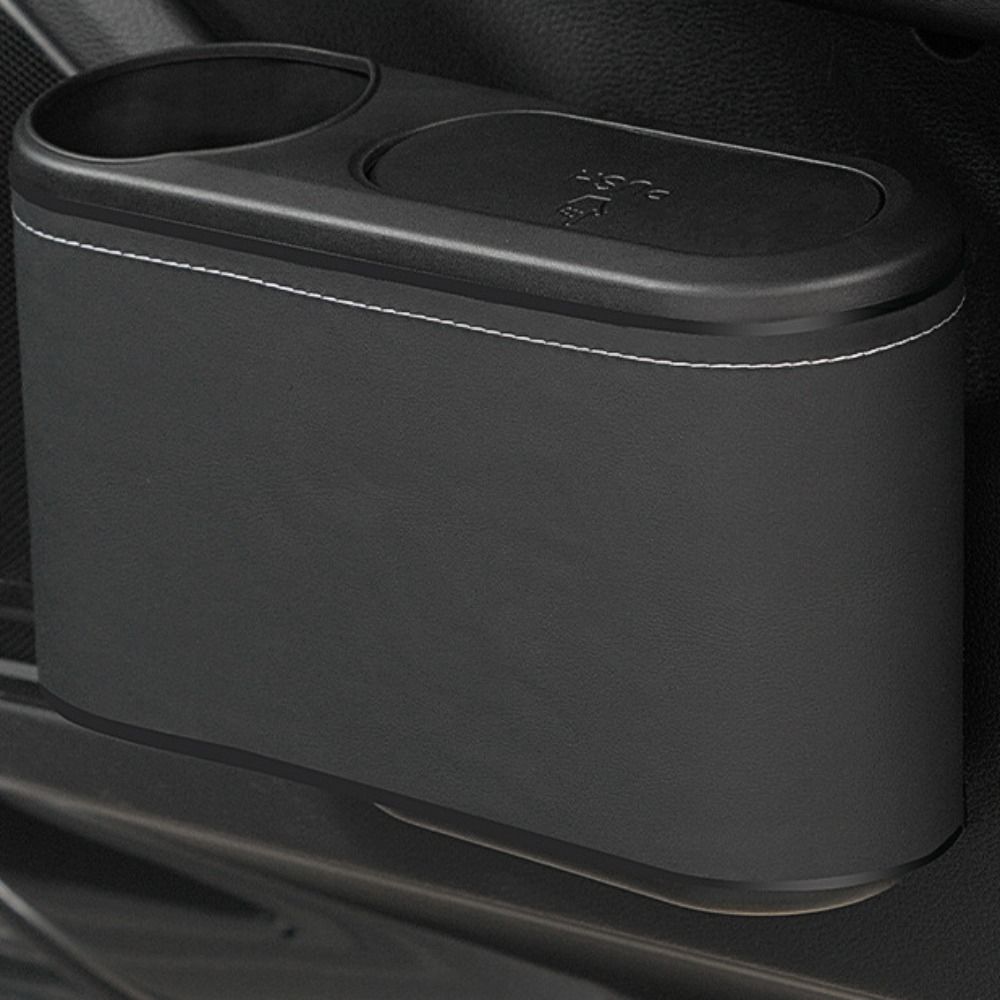多機能蓋付き車用ゴミ箱漏れ防止防水カップホルダーABSドアサ - Waterproof Car Trash Can With Lid のレビューと価格