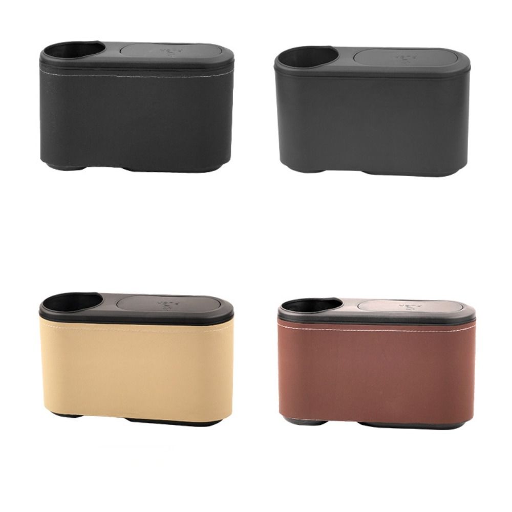 多機能蓋付き車用ゴミ箱漏れ防止防水カップホルダーABSドアサ - Waterproof Car Trash Can With Lid のレビューと価格