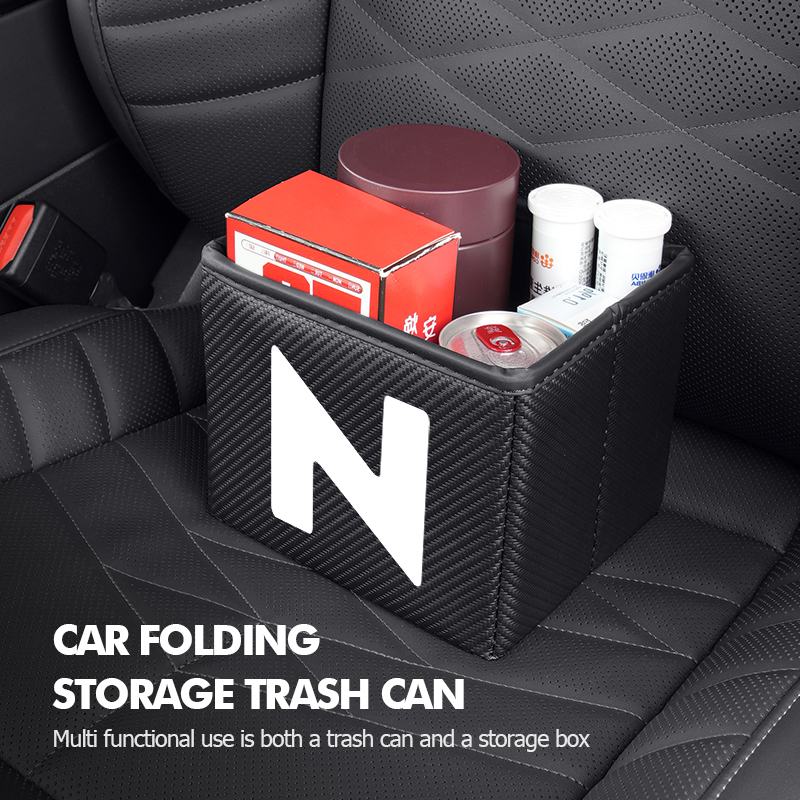 車のゴミ箱折りたたみ式ゴミ防水オーガナイザーバッグホンダパイ - Waterproof Car Trash Can With Lid のレビューと価格