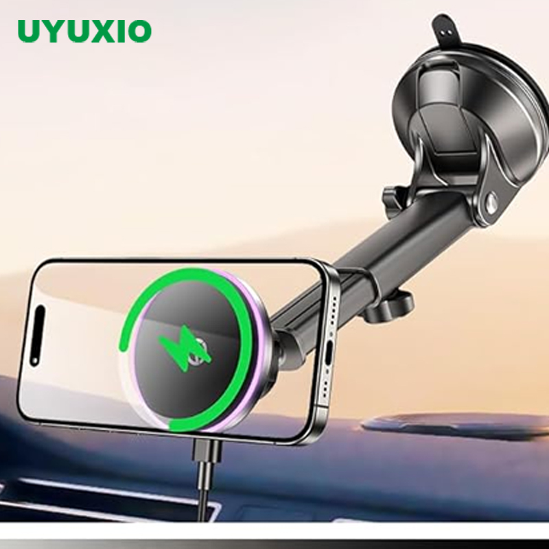 UYUXIO 15W急速充電 磁気ワイヤレス車載充電器 iP - Wireless Car Charger Mount Fast Charging のレビューと価格