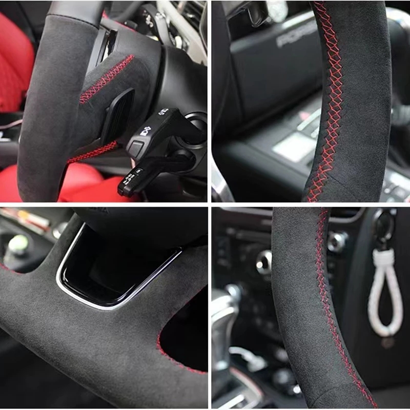 プジョー208用カスタムステアリングホイールカバー,滑り止め - Car Steering Wheel Cover Anti Slip Breathable のレビューと価格