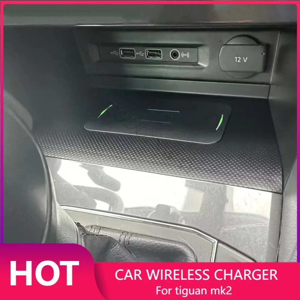 車のワイヤレス充電器フォルクスワーゲンティグアン MK2 オ - Wireless Car Charger Mount Fast Charging のレビューと価格