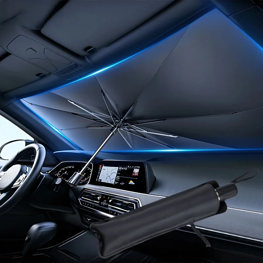 多目的便利な折りたたみ式車のフロントガラスサンシェードインテ - Car Sunshade Windshield Umbrella Foldable のレビューと価格