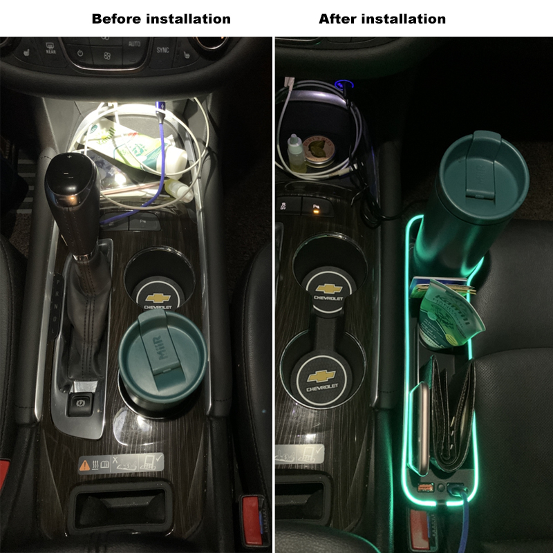LEDカーシート収納ボックス,カーオーガナイザー,2つのUS - Seat Gap Filler Organizer With Usb Charger のレビューと価格