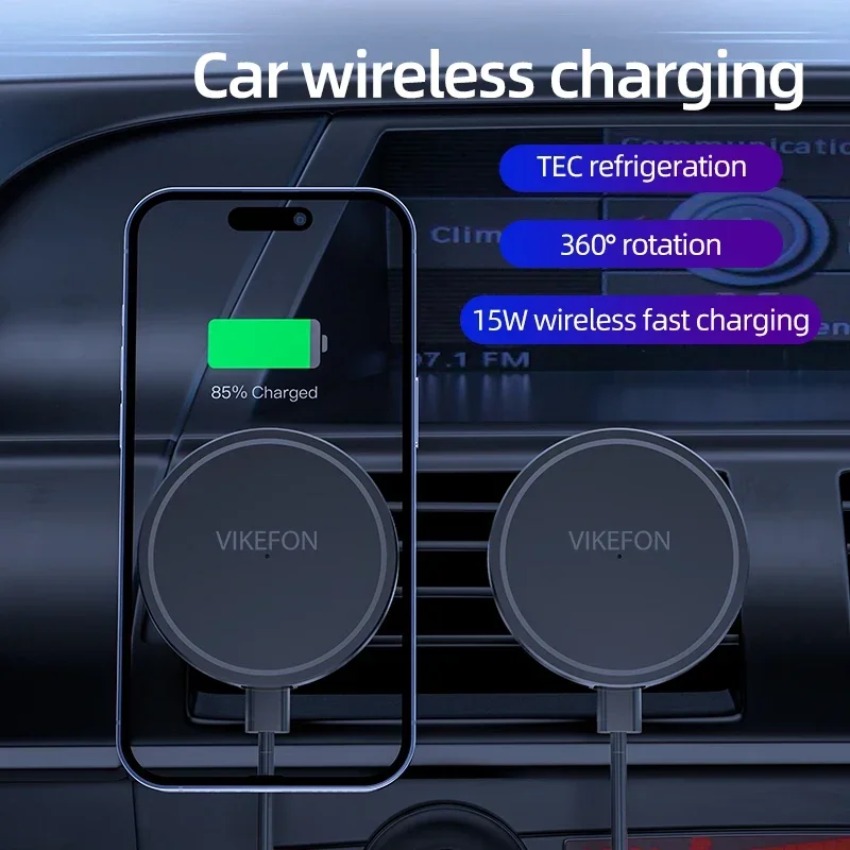 車用ワイヤレス充電器磁気電話ホルダーエアベントクリップマウン - Magnetic Phone Holder For Car Vent のレビューと価格