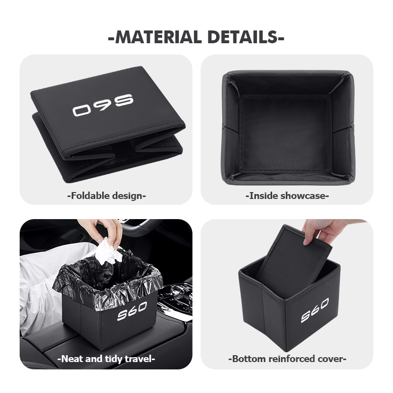 車のゴミ箱折りたたみ式ゴミ防水オーガナイザーバッグボルボ A - Waterproof Car Trash Can With Lid のレビューと価格