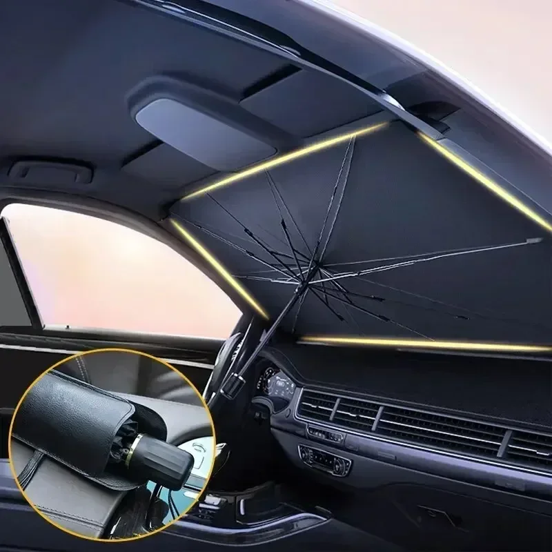 車用折りたたみ式フロントウィンドシールドサンシェード、インテ - Car Sunshade Windshield Umbrella Foldable のレビューと価格