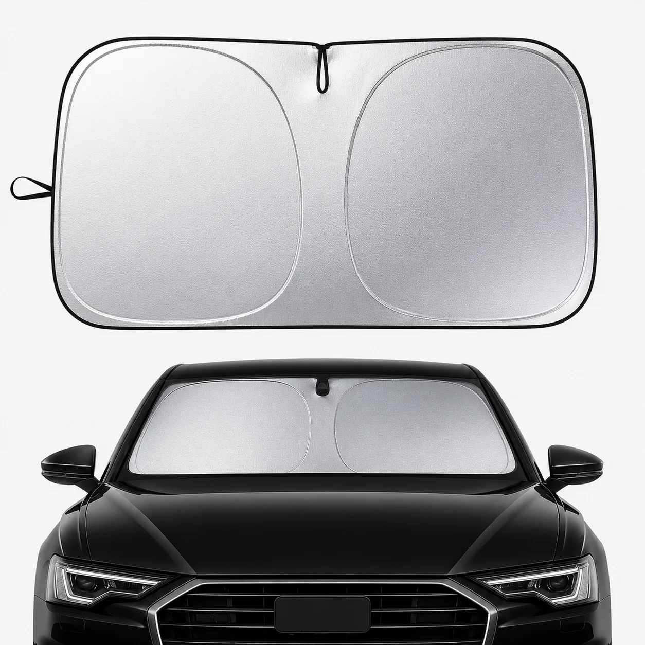車のフロントガラスサンシェードカバー折りたたみ式フロントウィ - Car Sunshade Windshield Umbrella Foldable のレビューと価格