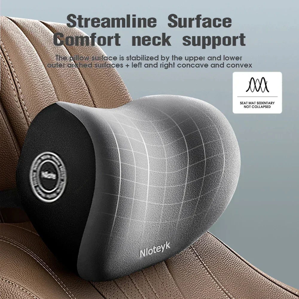 車用メモリーフォームネックピロー＆ランバーサポートセット、通 - Memory Foam Car Neck Pillow Lumbar Support のレビューと価格