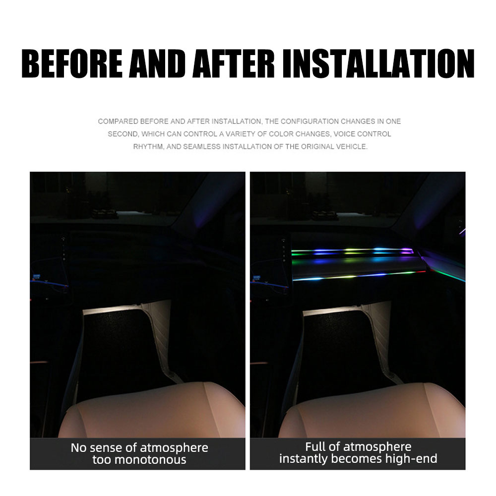 ユニバーサルシンフォニーカーアンビエントライト LED イン - Led Ambient Interior Car Lights App Control のレビューと価格