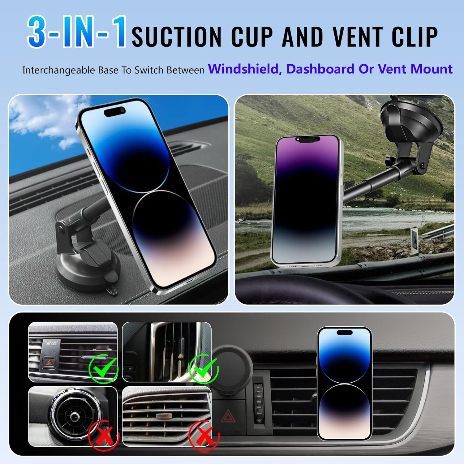 UYUXIO 15W急速充電対応 車載ホルダー 磁気ワイヤレ - Wireless Car Charger Mount Fast Charging のレビューと価格