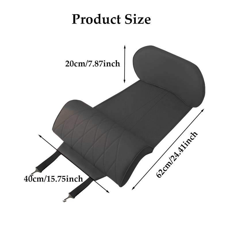 ナッパレザーレッグサポートエクステンションシートカバーメモリ - Memory Foam Car Neck Pillow Lumbar Support のレビューと価格