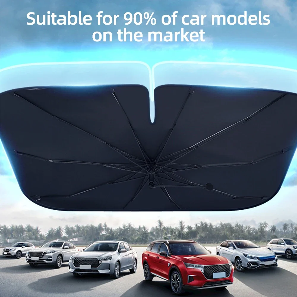 車のサンシェード傘フロントガラスサンシェード折りたたみ式保護 - Car Sunshade Windshield Umbrella Foldable のレビューと価格