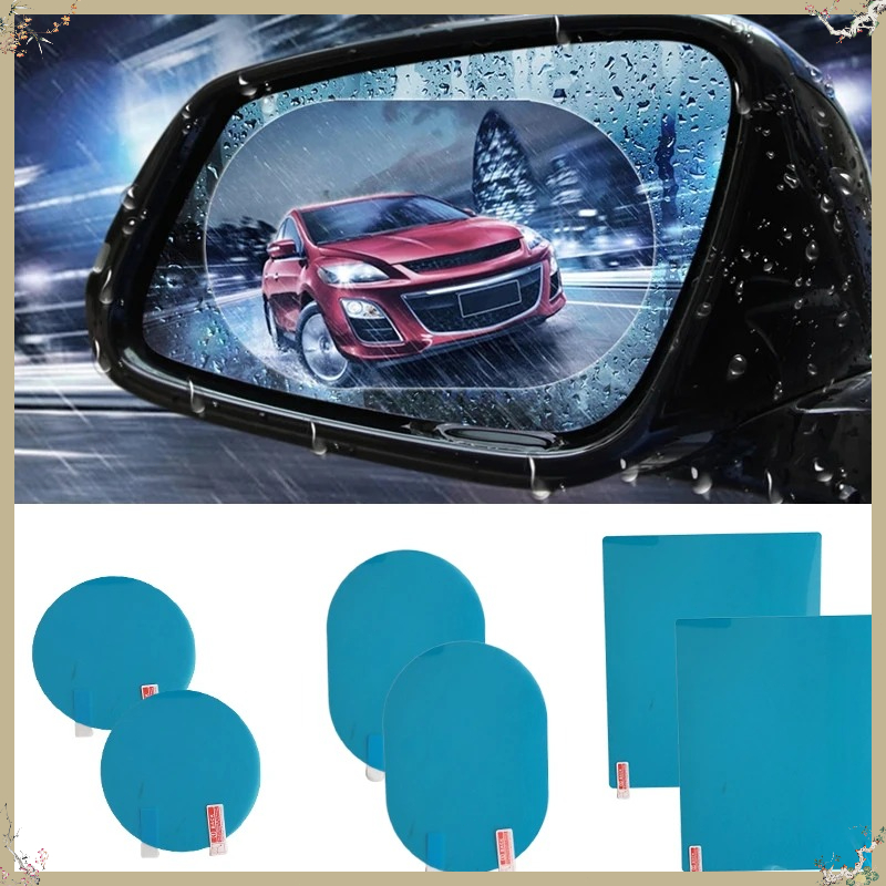 2 個車のバックミラーフィルム防曇グレア防雨防水クリアナノコ - Anti Glare Car Rearview Mirror Film のレビューと価格