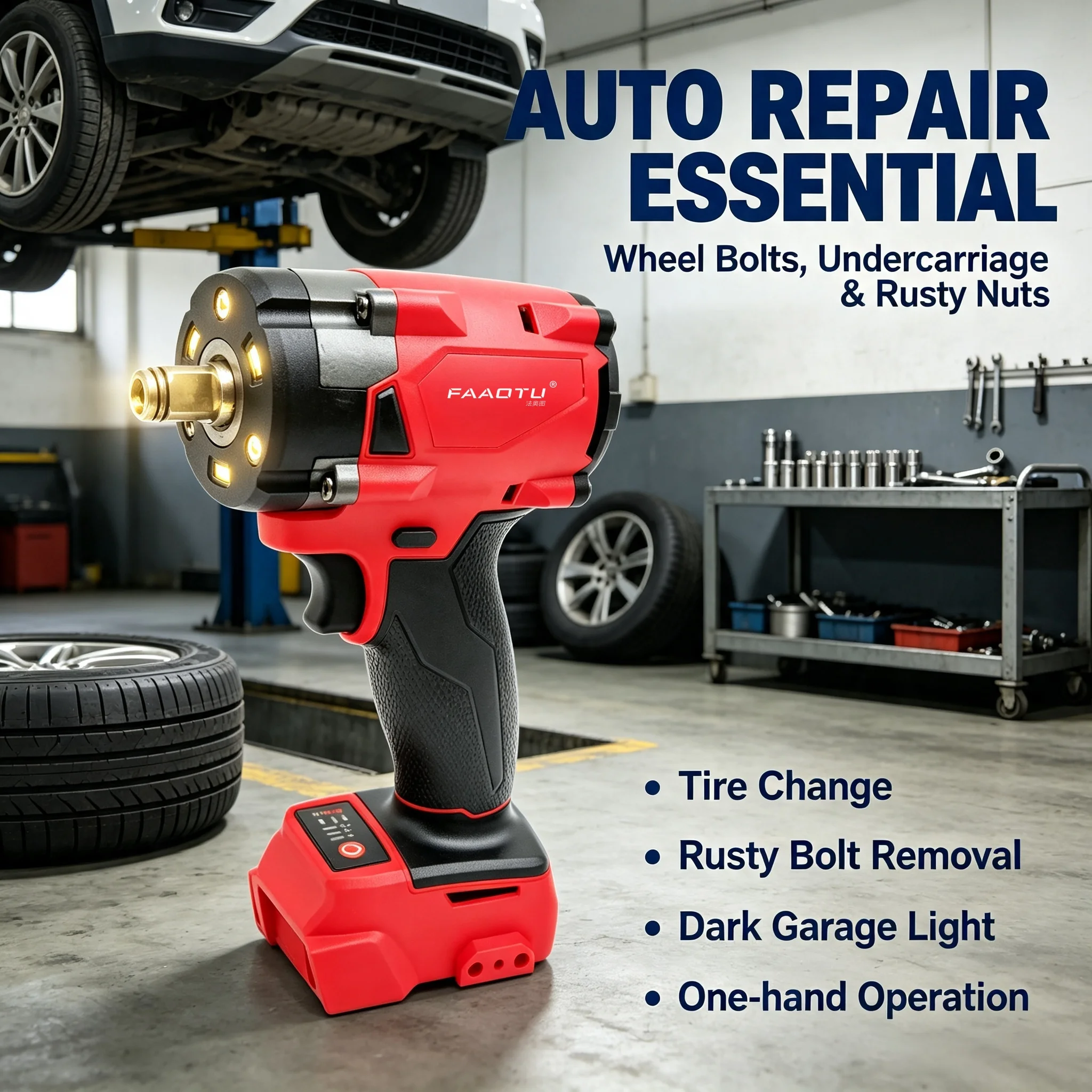 FAAOTU 18V ブラシレスコードレス 1/2 インチイ - Auto Repair Tools のレビューと価格