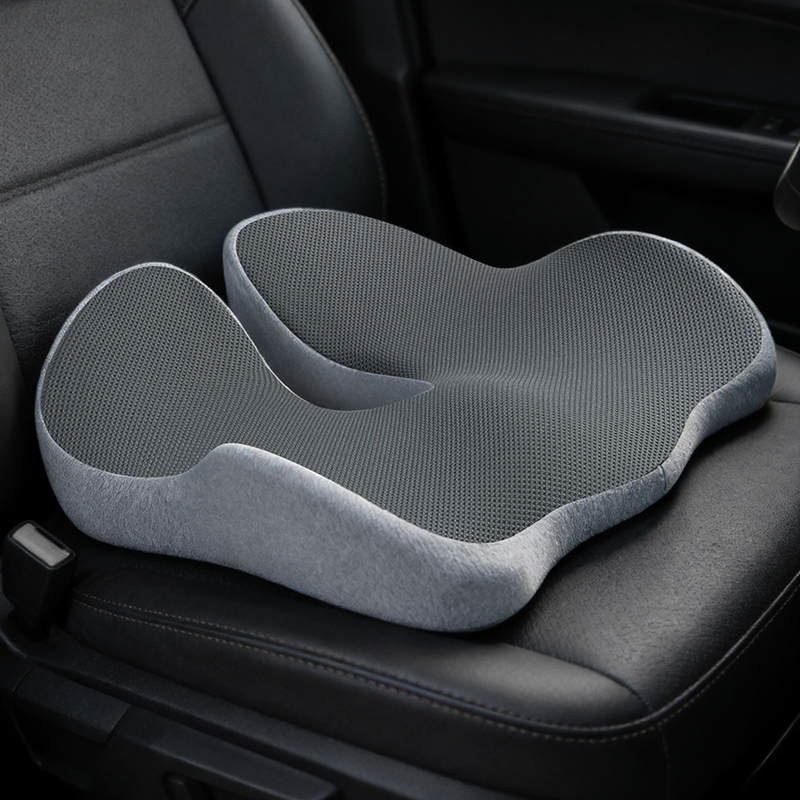 ポータブル低反発メモリーフォームカーシートクッション人間工学 - Memory Foam Car Neck Pillow Lumbar Support のレビューと価格