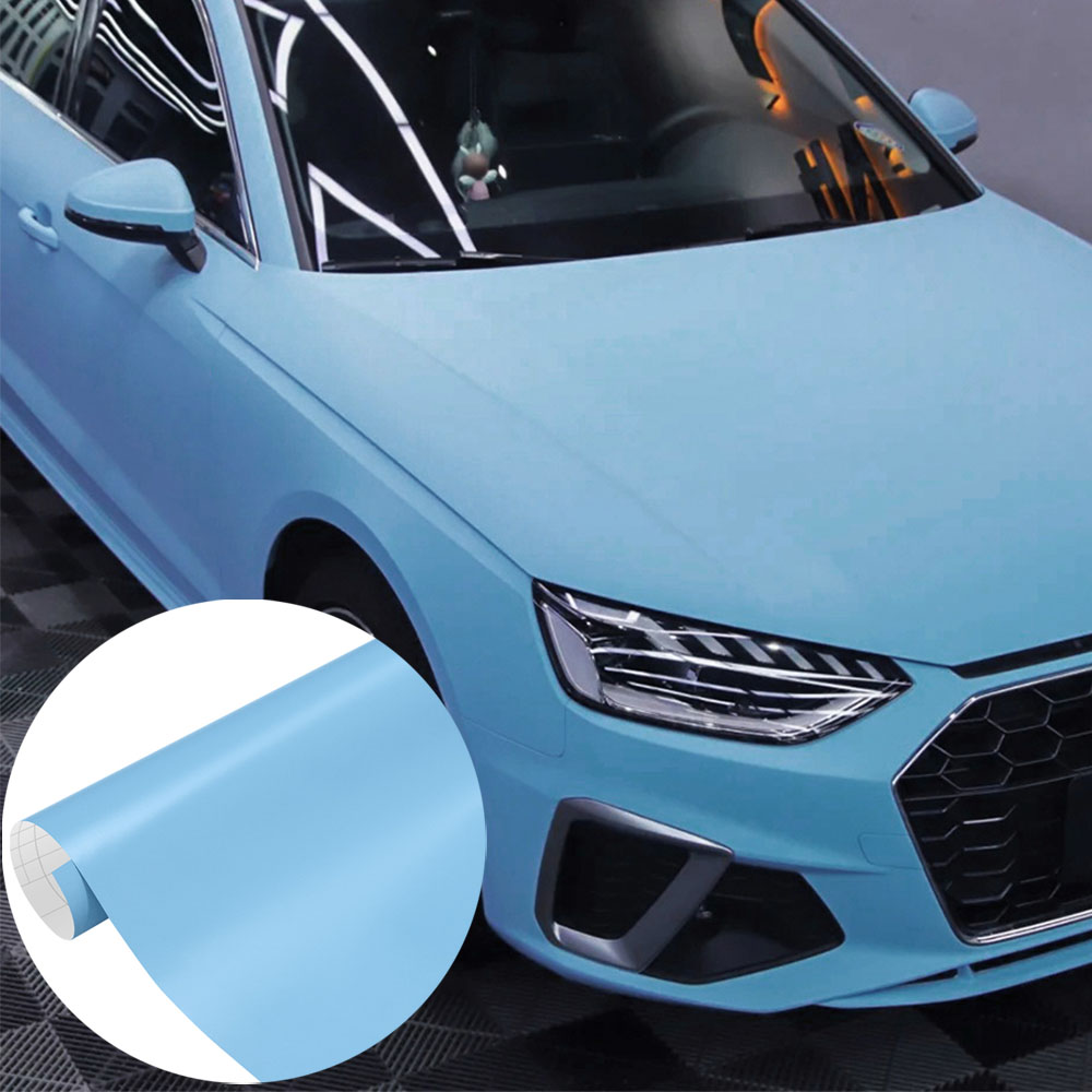 自動車用ビニールラップフィルム マットライトブルー PVC  - Anti Glare Car Rearview Mirror Film のレビューと価格