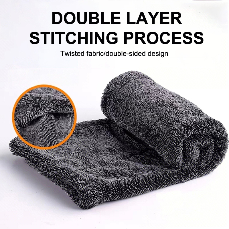 マイクロファイバー乾燥タオル ツイストパイル 両面 1200 - Microfiber Car Drying Towel Super Absorbent のレビューと価格