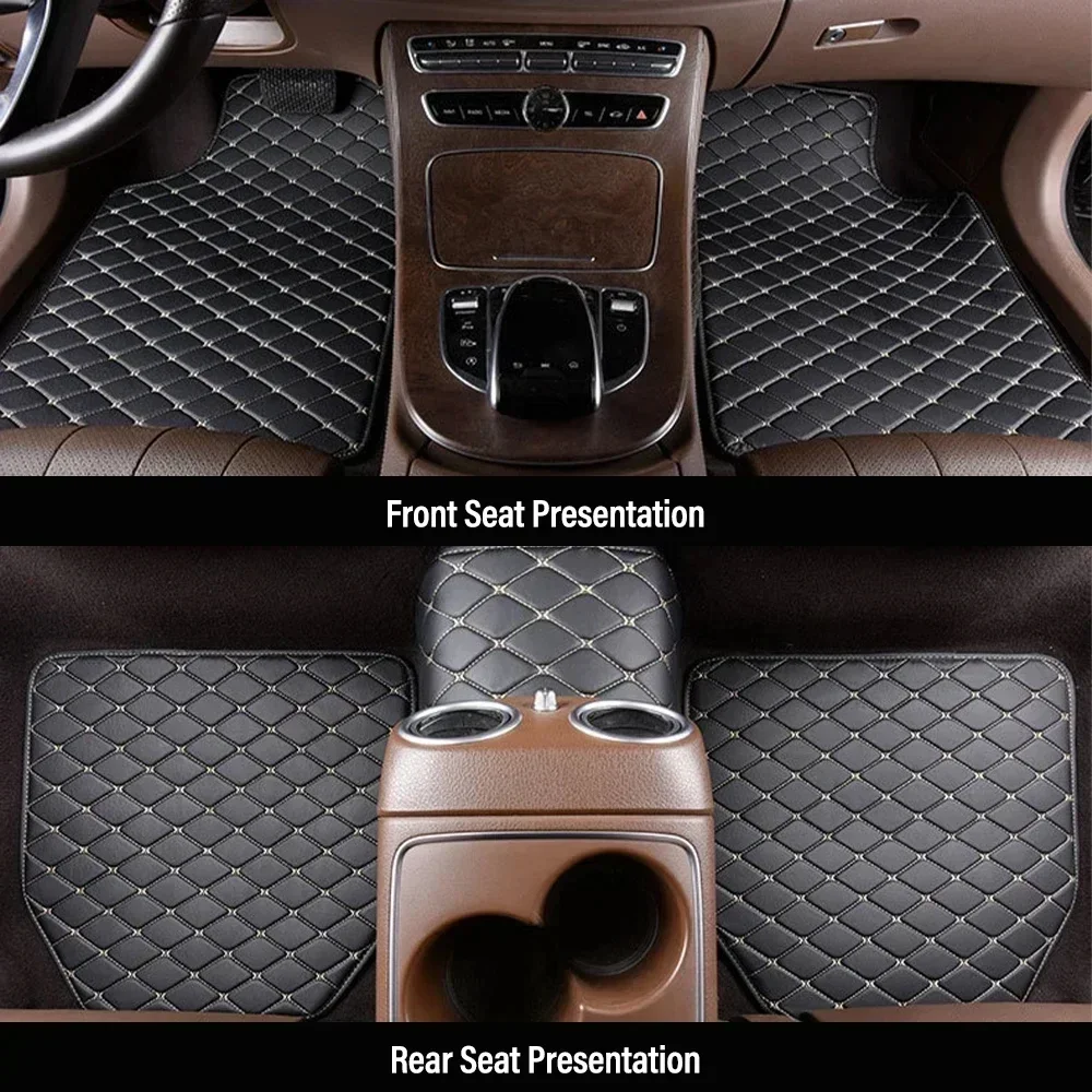 車のフロアマット 4 個ユニバーサル PU レザー防水自動車 - Car Floor Mats Universal Waterproof Leather のレビューと価格