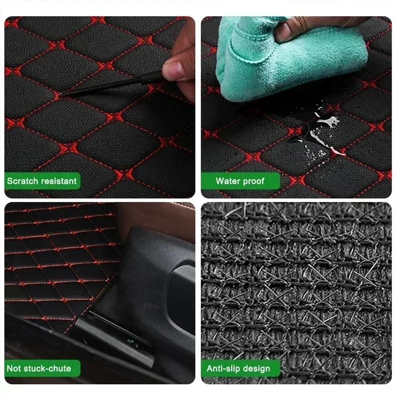 車のフロアマット 4 個ユニバーサル PU レザー防水自動車 - Car Floor Mats Universal Waterproof Leather のレビューと価格