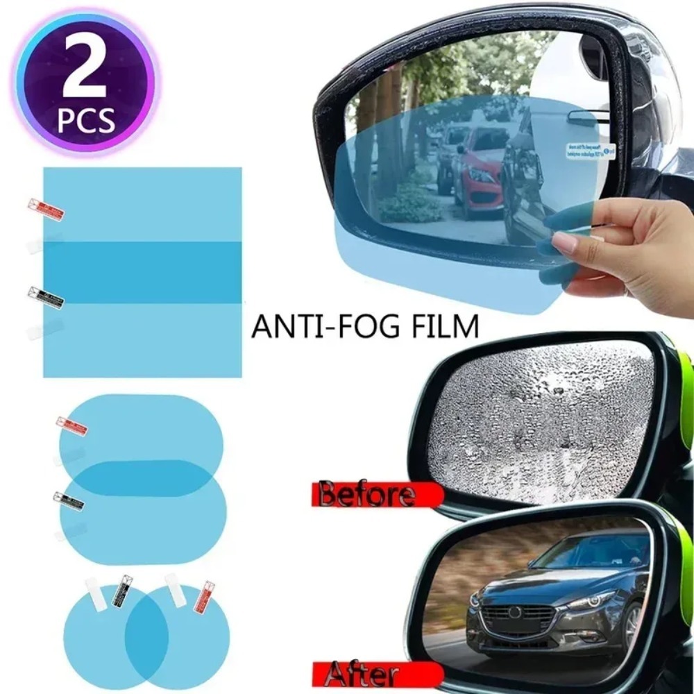 車のバックミラー保護フィルム防曇膜アンチグレア防水防雨車のス - Anti Glare Car Rearview Mirror Film のレビューと価格