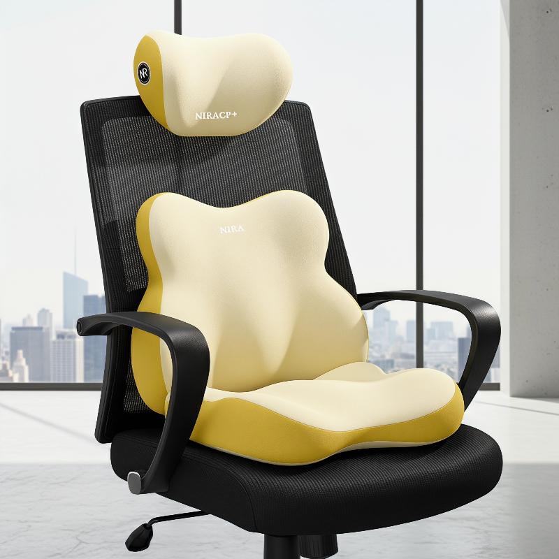 車用シートランバーサポートとネックヘッドレスト枕セット、調整 - Memory Foam Car Neck Pillow Lumbar Support のレビューと価格