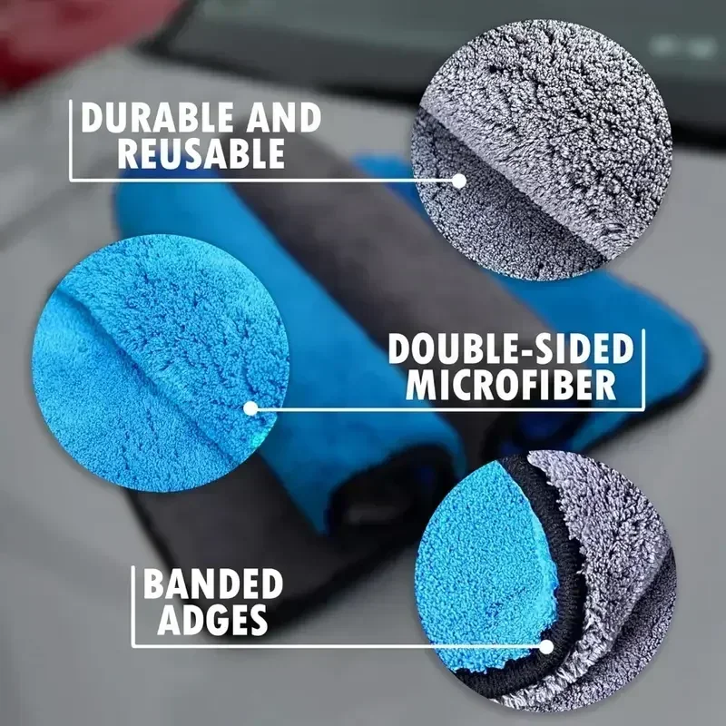 洗車タオル 1/5 個マイクロファイバー超吸収性車のクリーニ - Microfiber Car Drying Towel Super Absorbent のレビューと価格