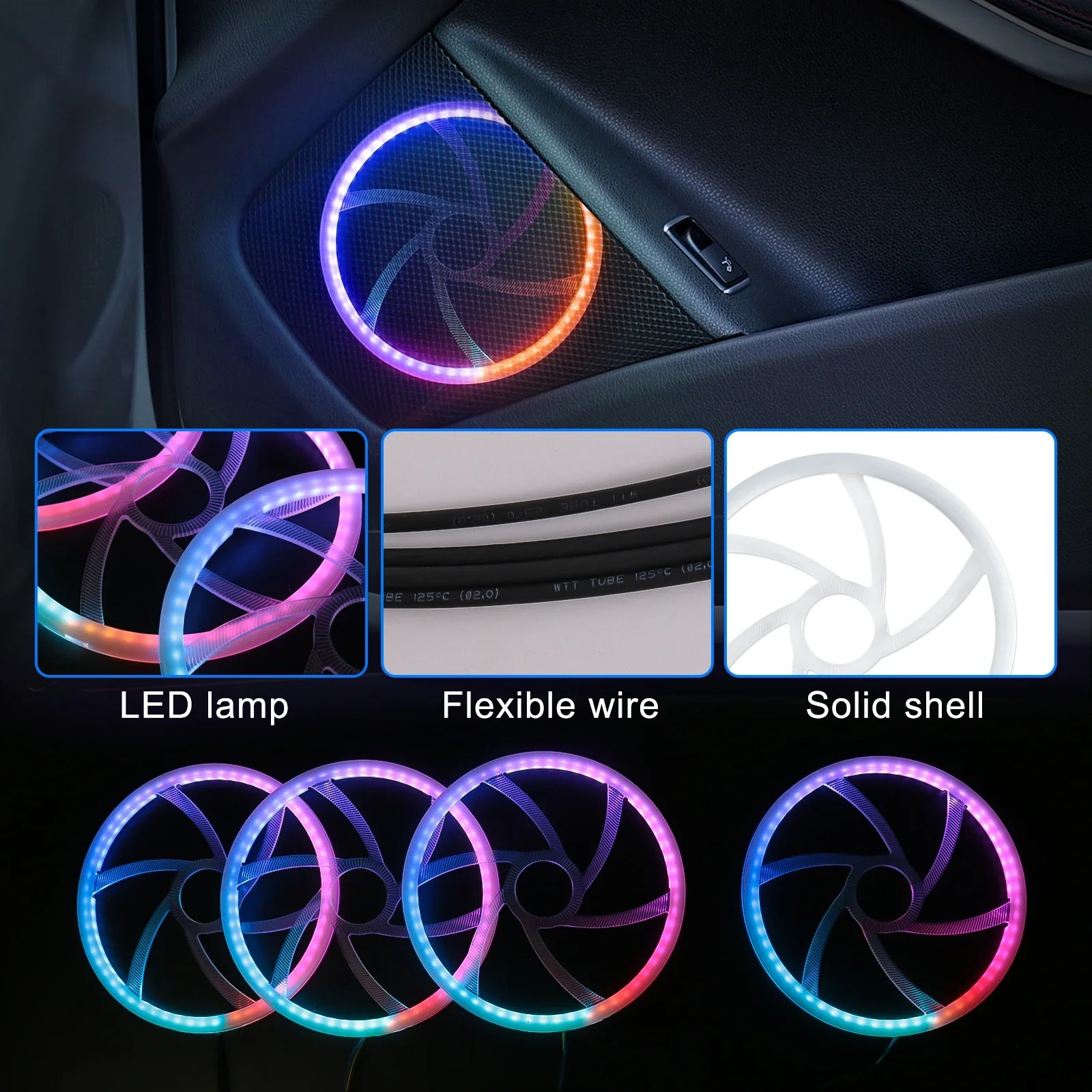 22 in 1プレミアム自動車用LEDインテリアアンビエント - Led Ambient Interior Car Lights App Control のレビューと価格